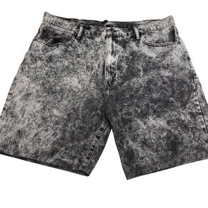 Levis 569 Shorts Jorts Mens 42 Black Acid Wash Denim Casual Cotton Streetwear
